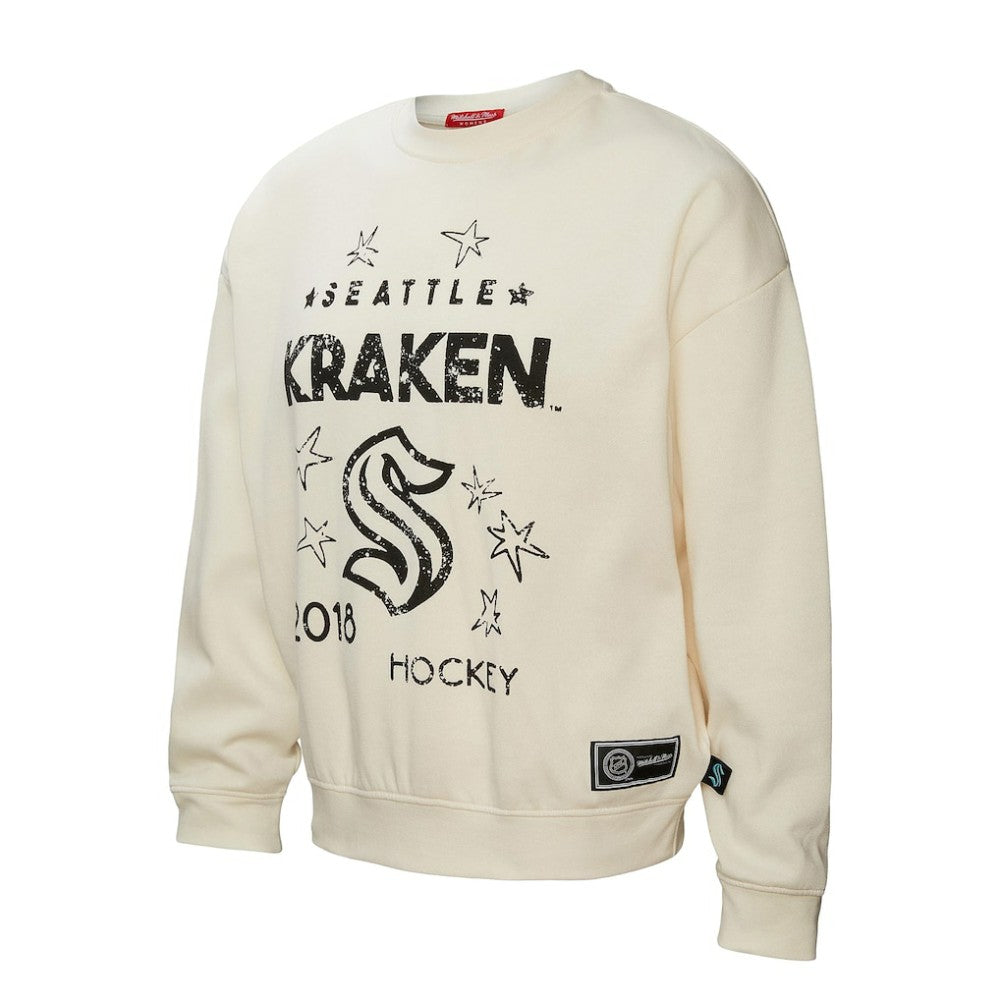 Seattle Kraken Mitchell & Ness Women's Logo 3.0 Pullover Sweatshirt