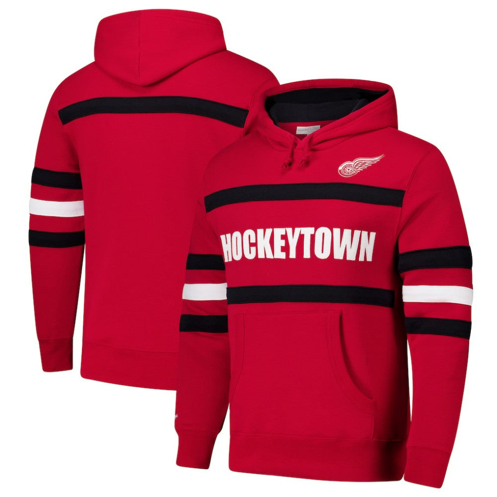 Detroit Red Wings Mitchell & Ness Head Coach Slogan Pullover Hoodie