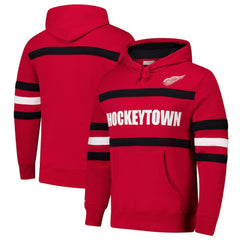 Detroit Red Wings Mitchell & Ness Head Coach Slogan Pullover Hoodie