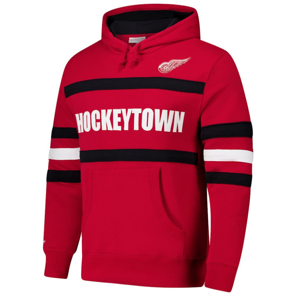 Detroit Red Wings Mitchell & Ness Head Coach Slogan Pullover Hoodie