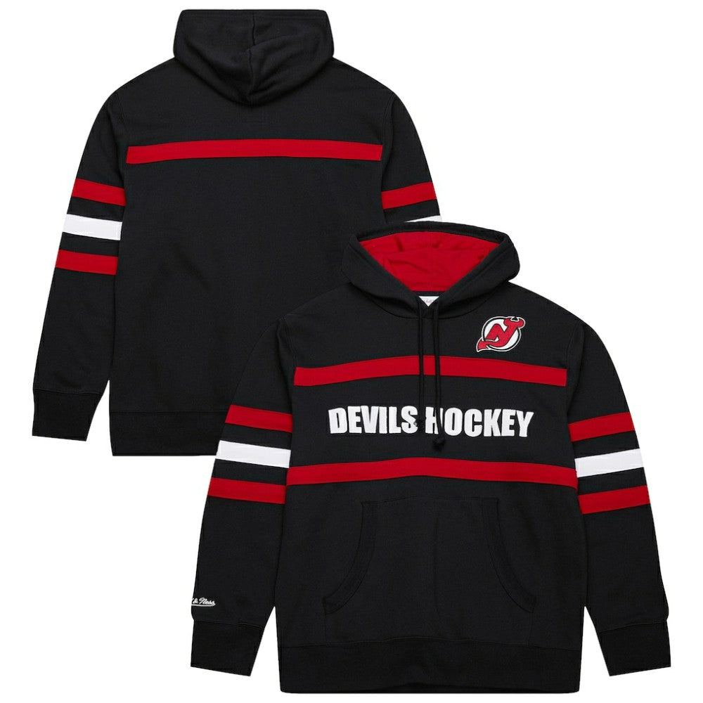 New Jersey Devils Mitchell & Ness Head Coach Slogan Pullover Hoodie