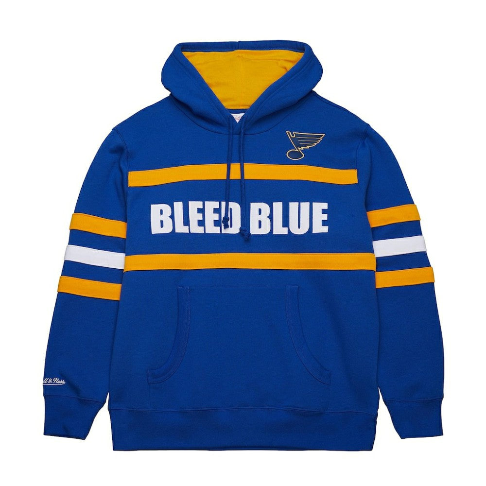St. Louis Blues Mitchell & Ness Head Coach Slogan Pullover Hoodie