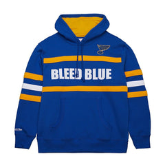 St. Louis Blues Mitchell & Ness Head Coach Slogan Pullover Hoodie
