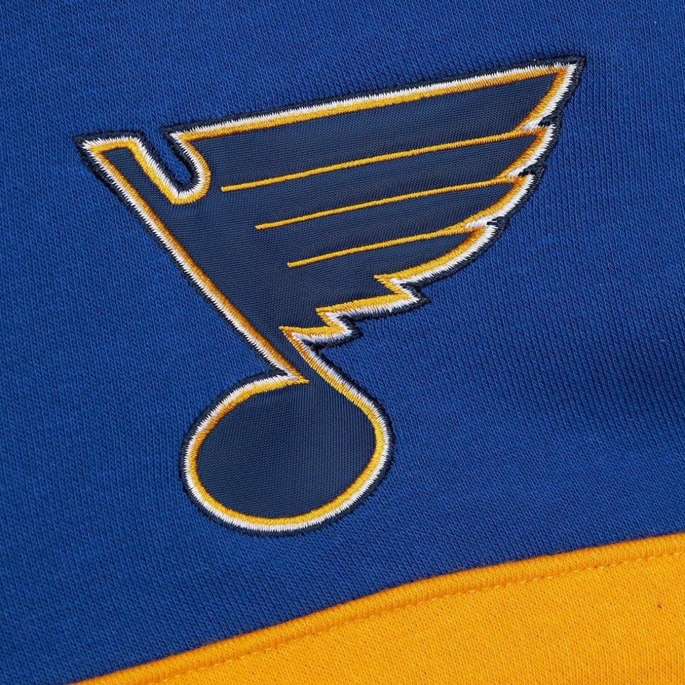 St. Louis Blues Mitchell & Ness Head Coach Slogan Pullover Hoodie