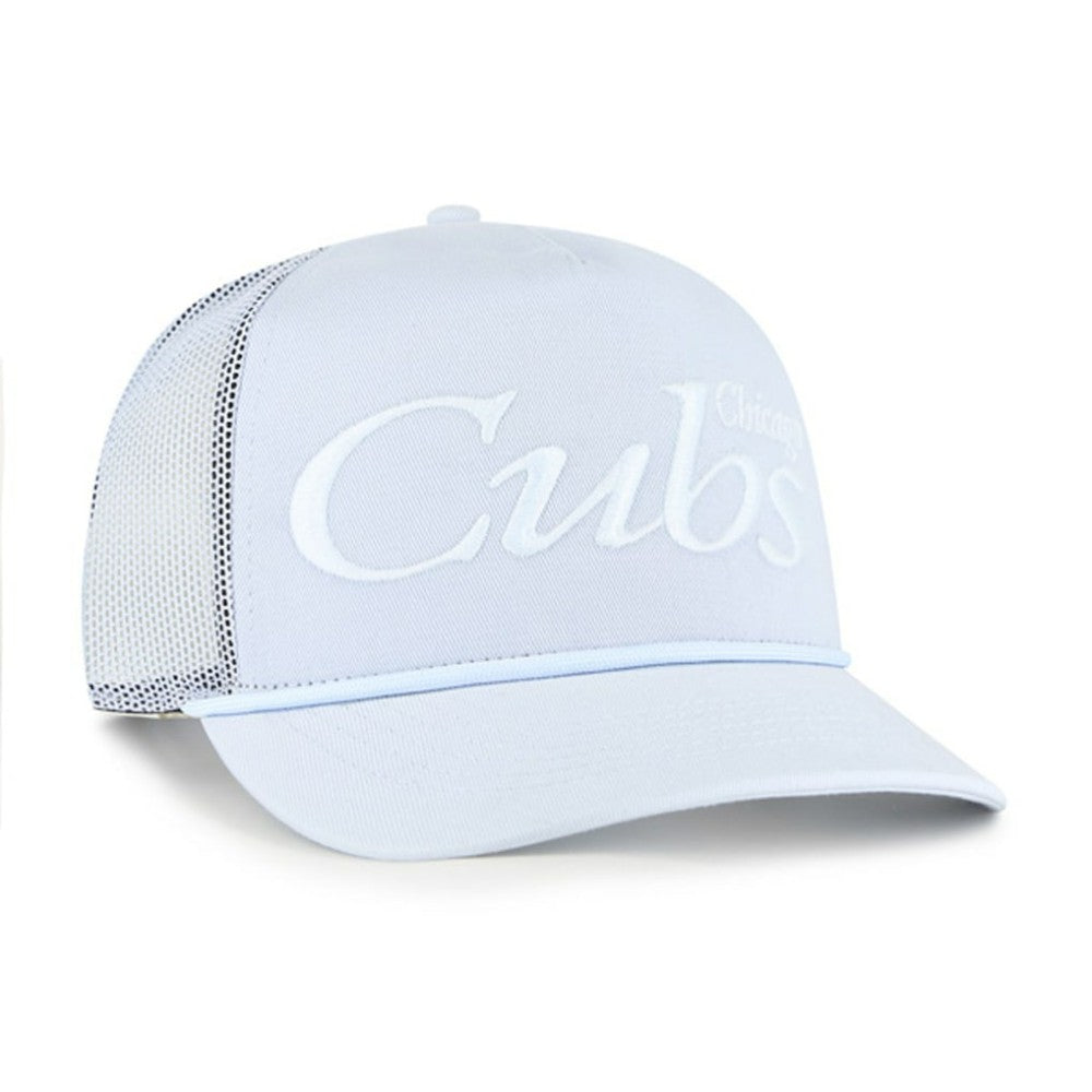 Chicago Cubs Foundation Script Hitch Adjustable Trucker Hat - Light Blue | 47 brand