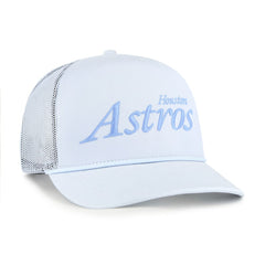 Houston Astros Foundation Script Hitch Adjustable Trucker Hat - Light Blue | 47 brand