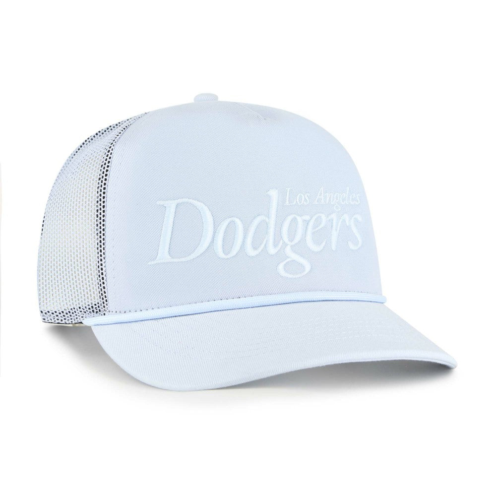 Los Angeles Dodgers Foundation Script Hitch Adjustable Trucker Hat - Light Blue | 47 brand