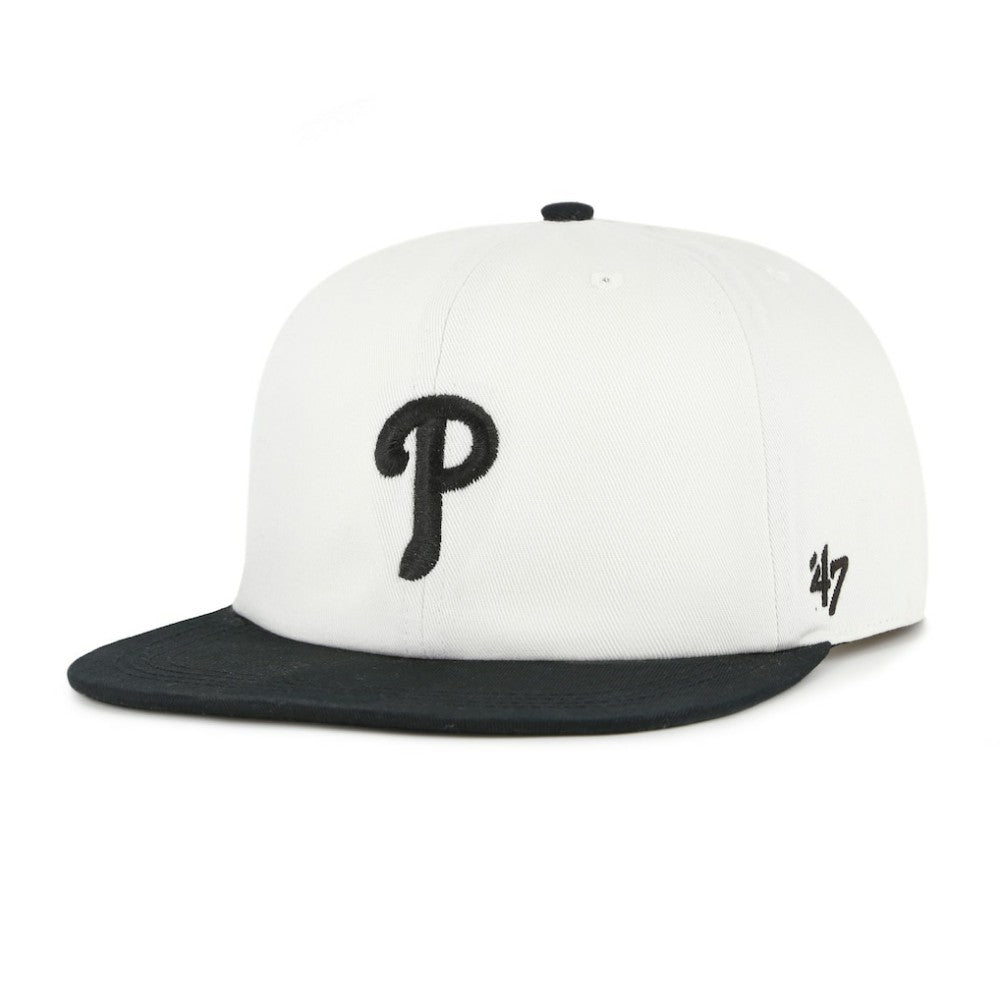 Philadelphia Phillies Foundation Captain Snapback Hat - White/Black | 47 brand
