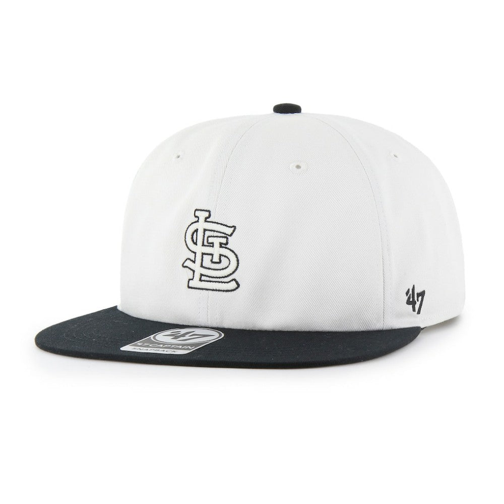 St. Louis Cardinals Foundation Captain Snapback Hat - White/Black | 47 brand