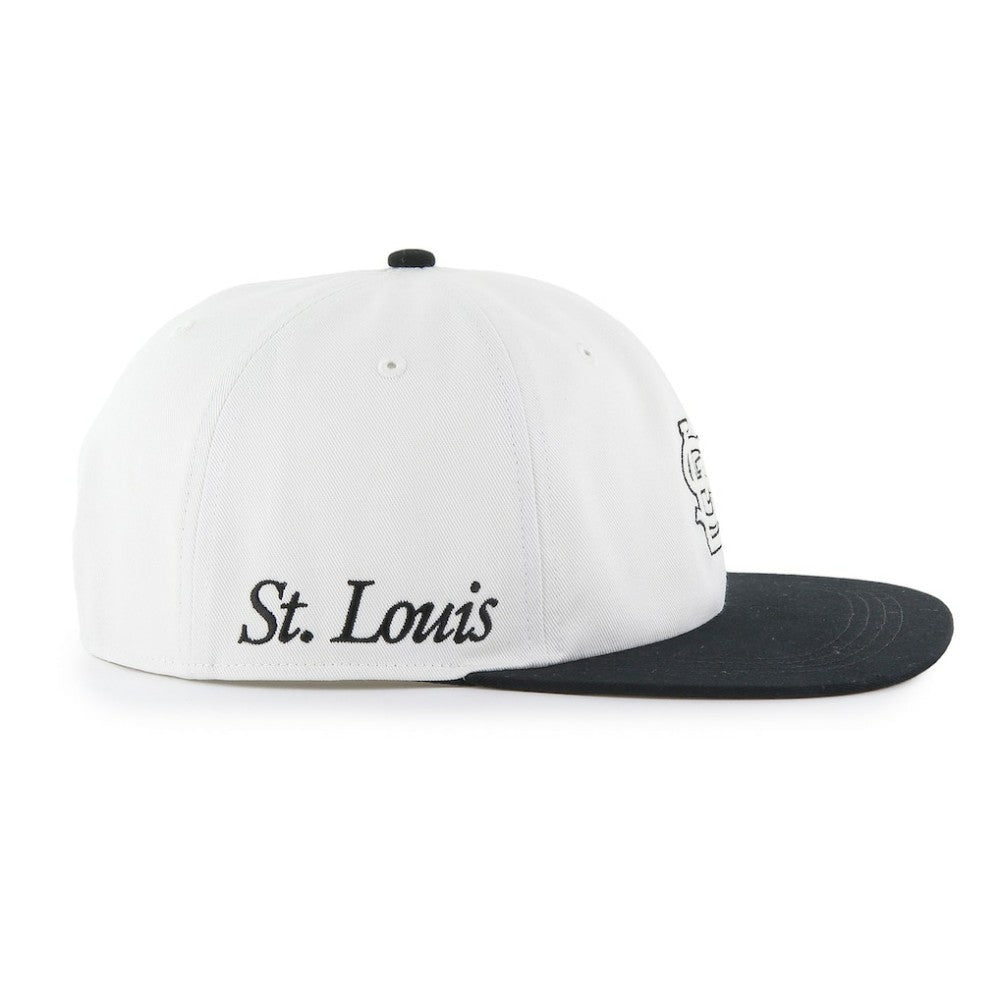St. Louis Cardinals Foundation Captain Snapback Hat - White/Black | 47 brand