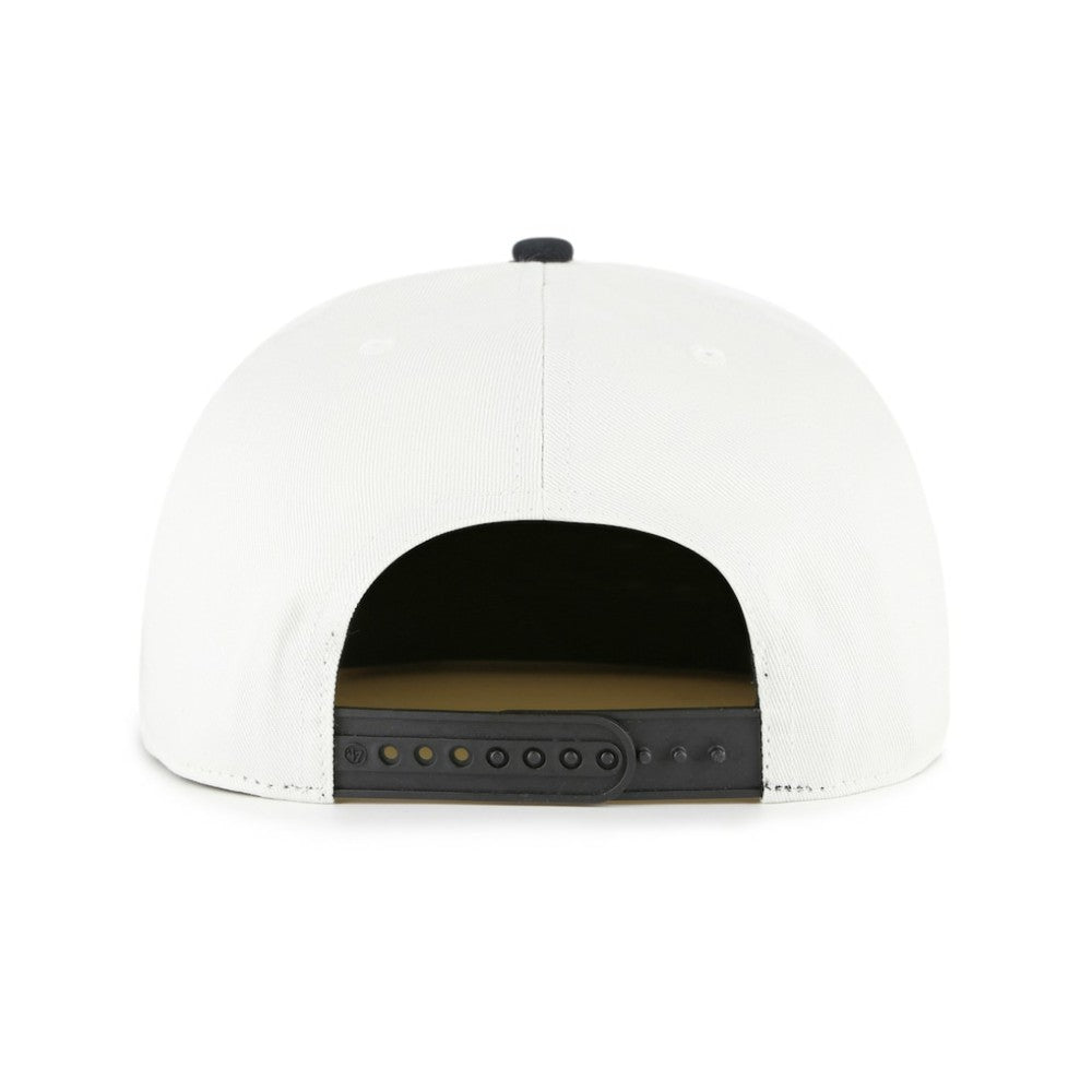 Colorado Rockies Foundation Captain Snapback Hat - White/Black | 47 brand