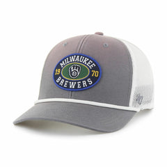 Milwaukee Brewers Tide Sweep Rope Trucker Adjustable Hat - Gray/White | 47 brand