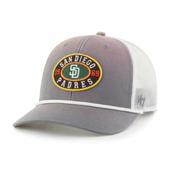 San Diego Padres Tide Sweep Rope Trucker Adjustable Hat - Gray/White | 47 brand