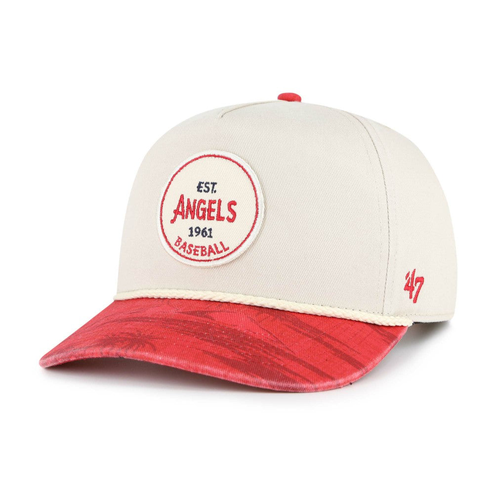 Los Angeles Angels Fiji Rope Hitch Adjustable Hat - Cream/Red | 47 brand
