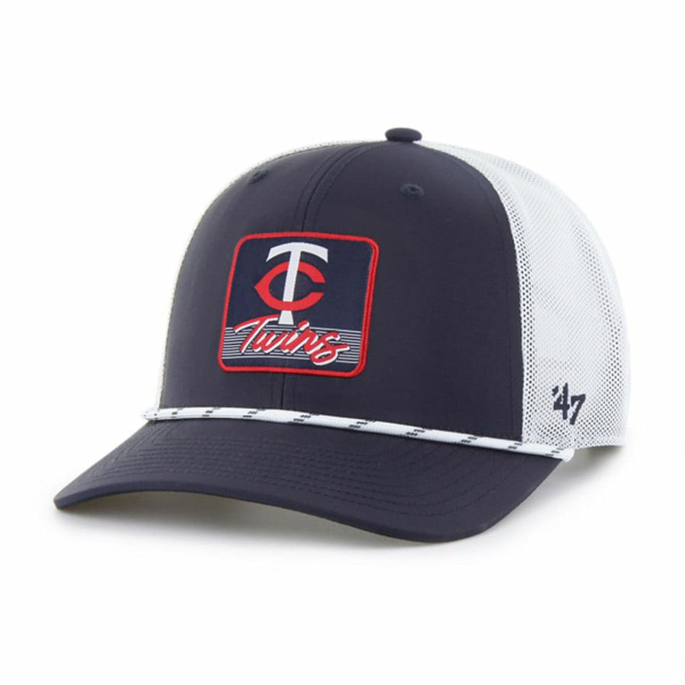 Minnesota Twins Scratch Adjustable Trucker Hat - Navy/White | 47 brand