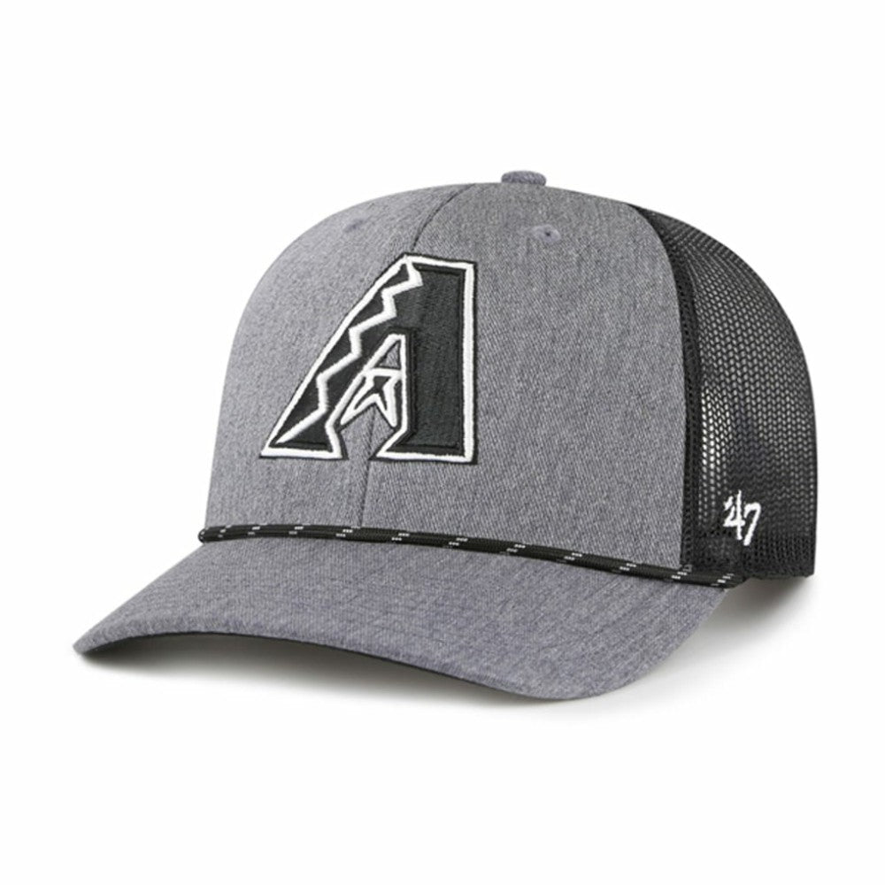 Arizona Diamondbacks Carbon Rope Trucker Adjustable Hat - Charcoal | 47 brand