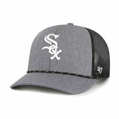 Chicago White Sox Carbon Rope Trucker Adjustable Hat - Charcoal | 47 brand