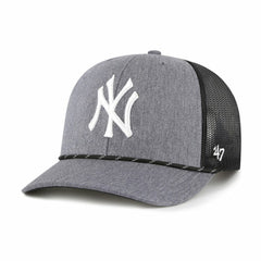 New York Yankees Carbon Rope Trucker Adjustable Hat - Charcoal | 47 brand