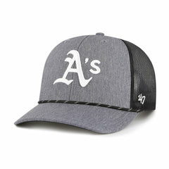 Athletics Carbon Rope Trucker Adjustable Hat - Charcoal | 47 brand