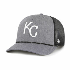 Kansas City Royals Carbon Rope Trucker Adjustable Hat - Charcoal | 47 brand