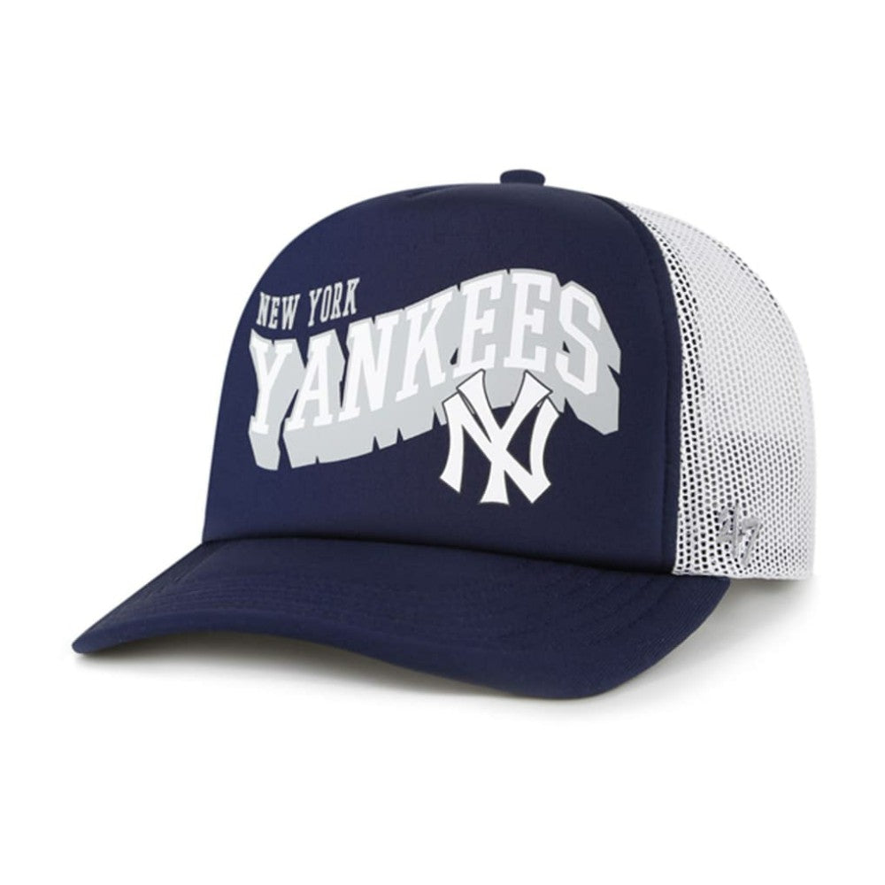 New York Yankees Meander Foam Trucker Snapback Hat - Navy | 47 brand