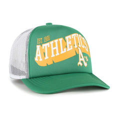 Athletics Meander Foam Trucker Snapback Hat - Green | 47 brand