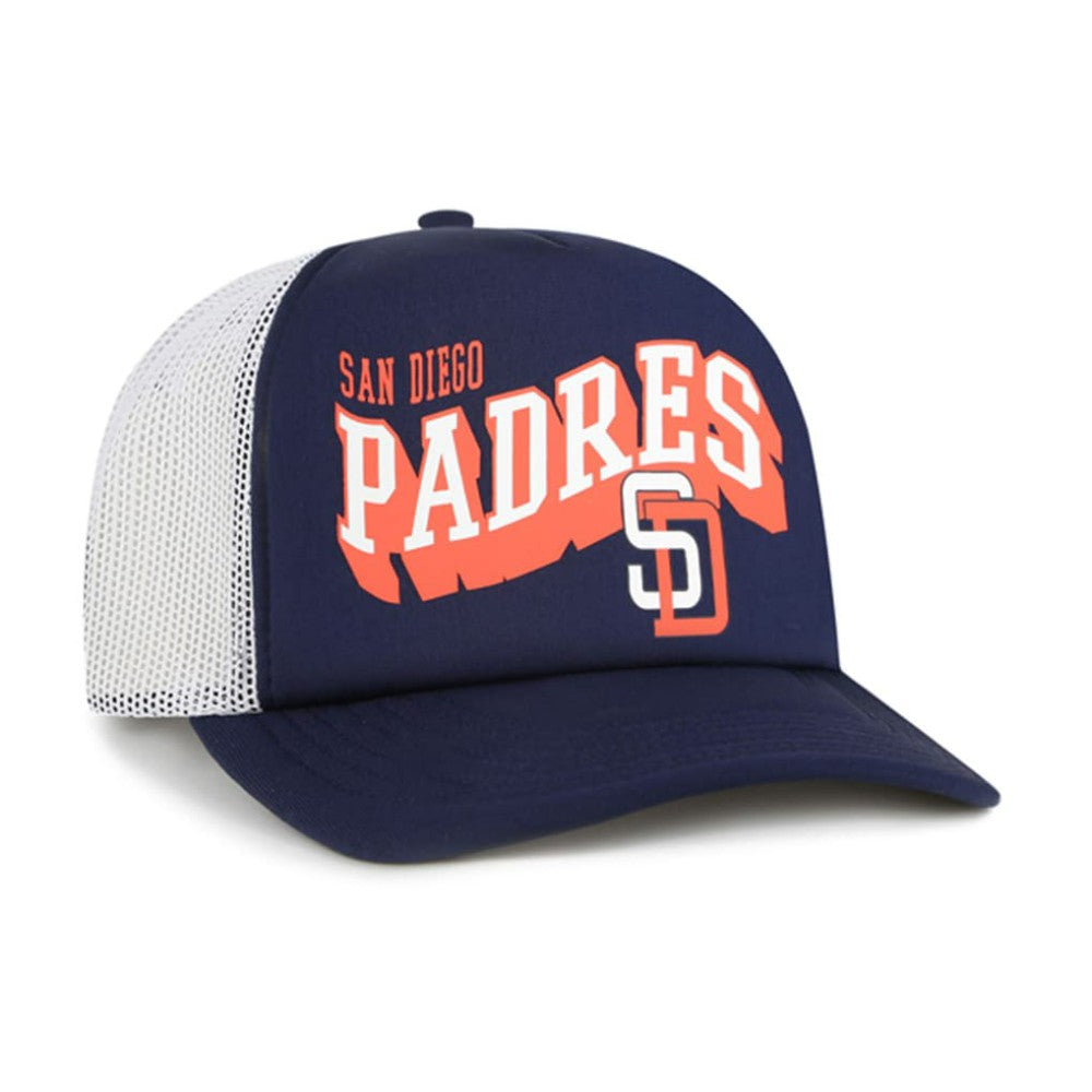 San Diego Padres Meander Foam Trucker Snapback Hat - Navy | 47 brand