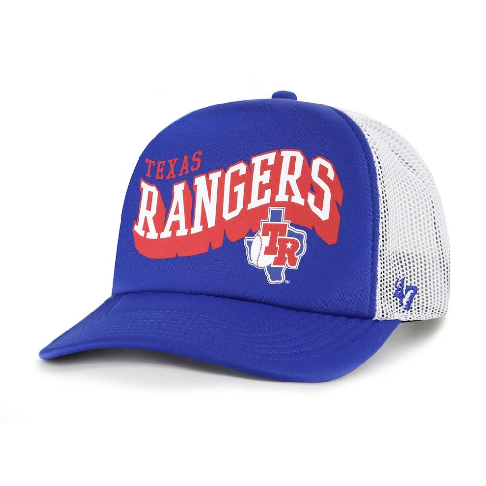 Texas Rangers Meander Foam Trucker Snapback Hat - Royal | 47 brand