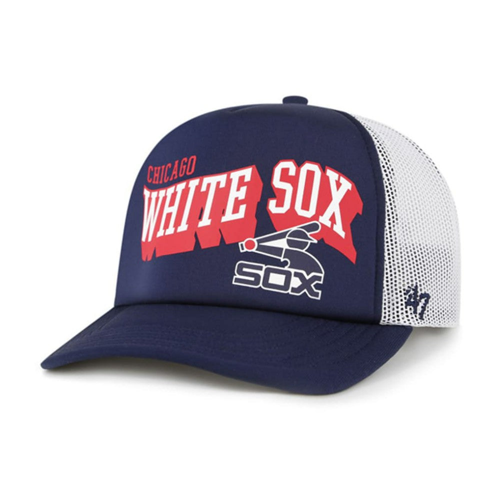 Chicago White Sox Meander Foam Trucker Snapback Hat - Navy | 47 brand