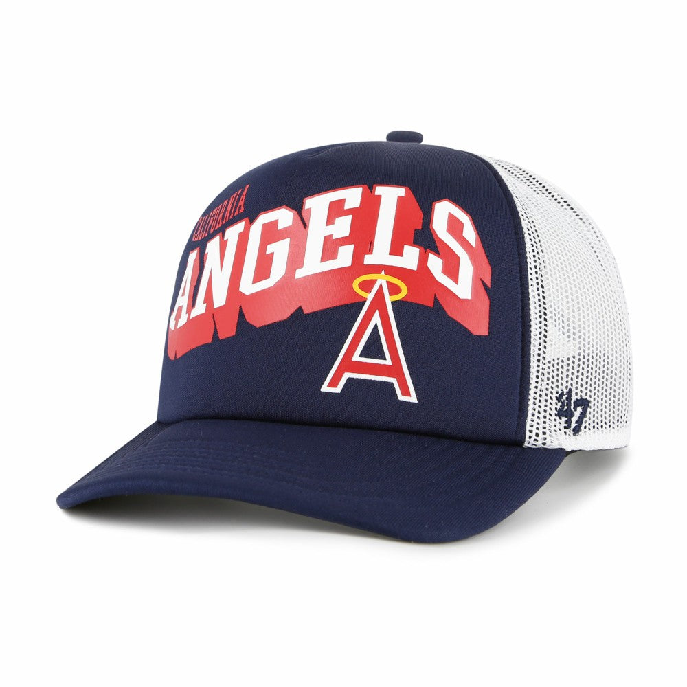 Los Angeles Angels Meander Foam Trucker Snapback Hat - Navy | 47 brand