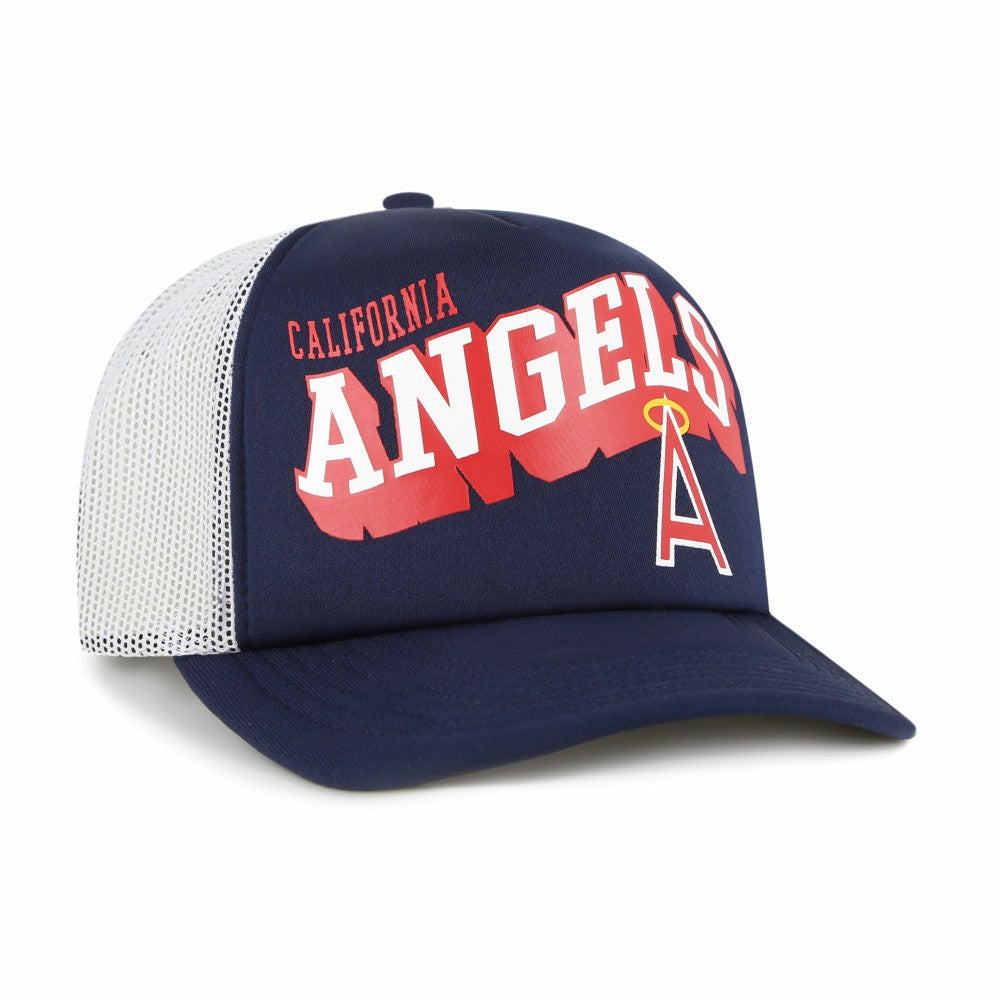 Los Angeles Angels Meander Foam Trucker Snapback Hat - Navy | 47 brand