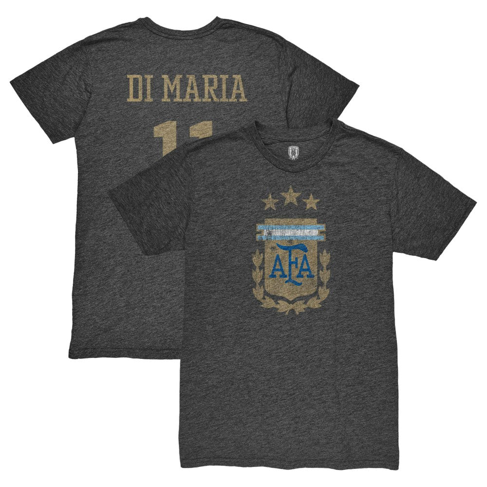 Angel Di Maria Argentina National Team 1863FC Retro Player Tri-Blend T-Shirt / Soccer Outlet