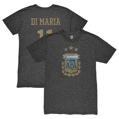 Angel Di Maria Argentina National Team 1863FC Retro Player Tri-Blend T-Shirt / Soccer Outlet