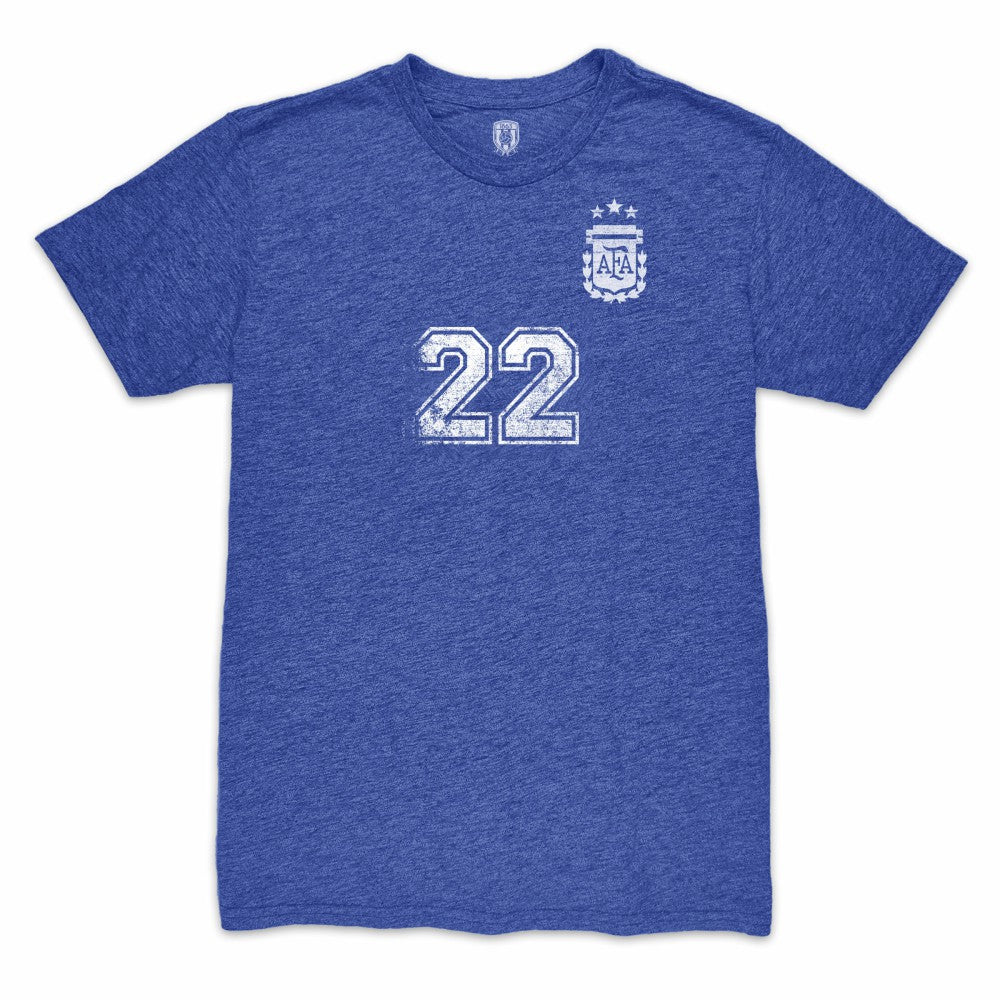 Lautaro Martinez Argentina National Team 1863FC Retro Player Tri-Blend T-Shirt / Soccer Hot sale