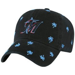 Miami Marlins Women's Confetti Clean Up Adjustable Hat - Black | 47 brand