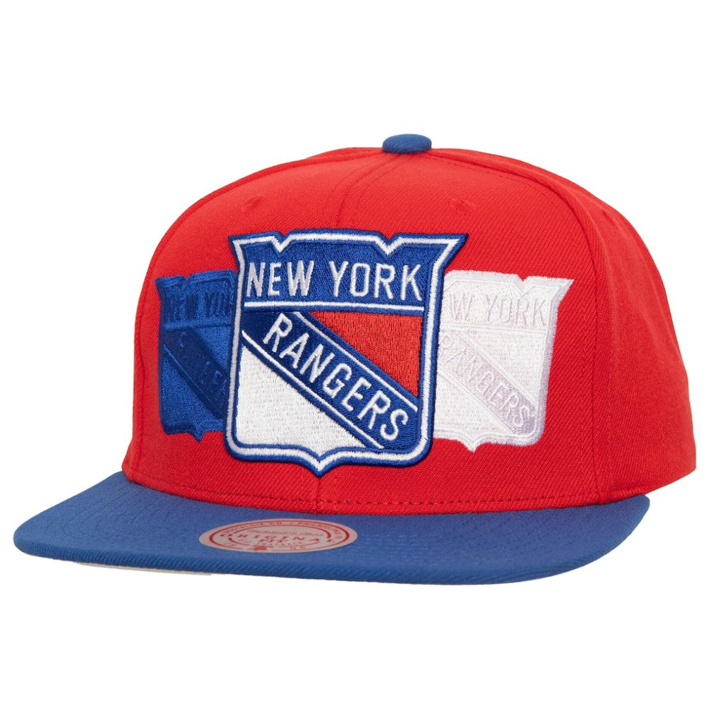 New York Rangers Mitchell & Ness Soul Triple Up Snapback Hat