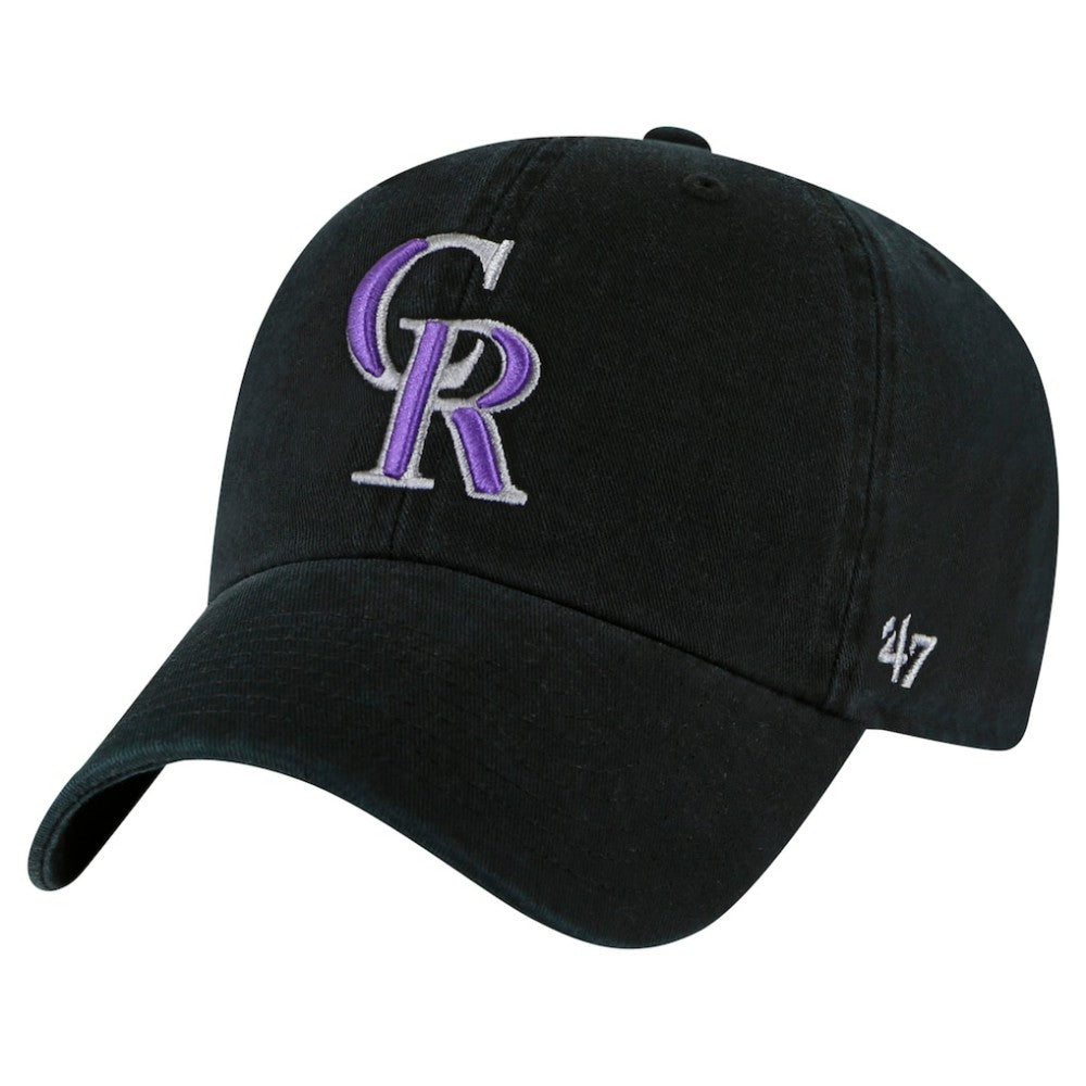 Colorado Rockies Youth Clean Up Adjustable Hat - Black | 47 brand