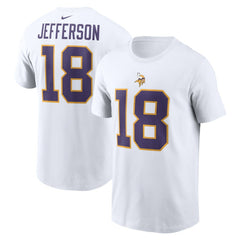 NFL Minnesota Vikings Justin Jefferson  Name & Number T-Shirt