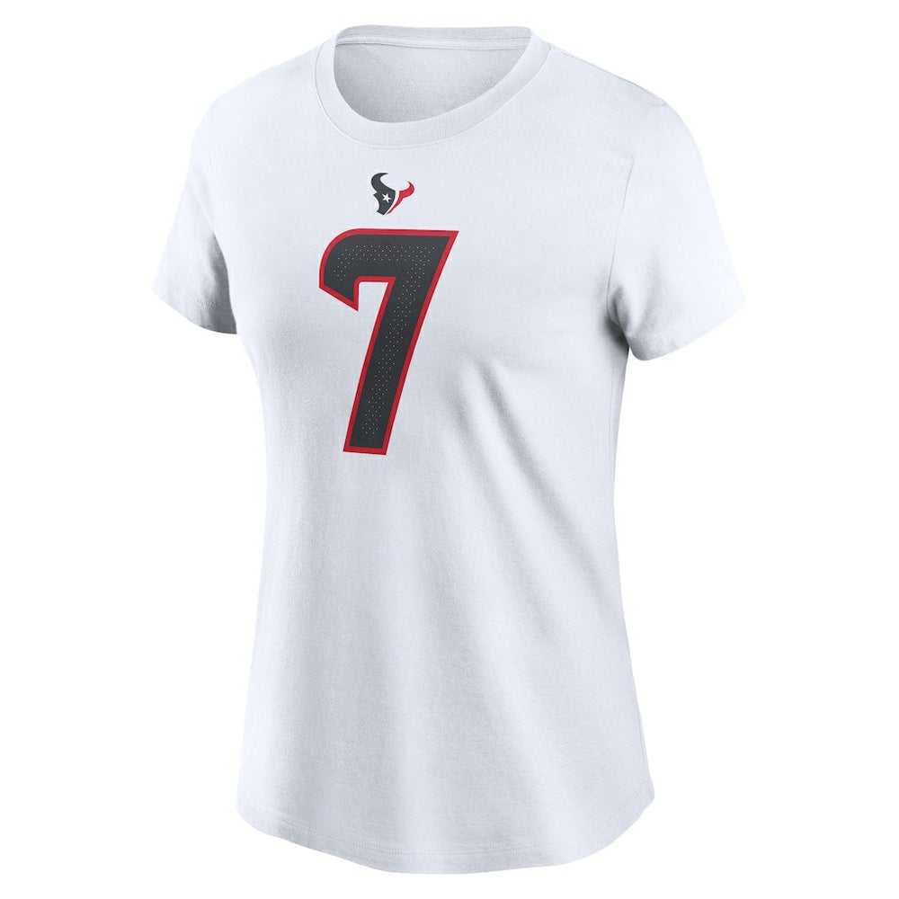 NFL Houston Texans C.J. Stroud  Women's Player Name & Number T-Shirt