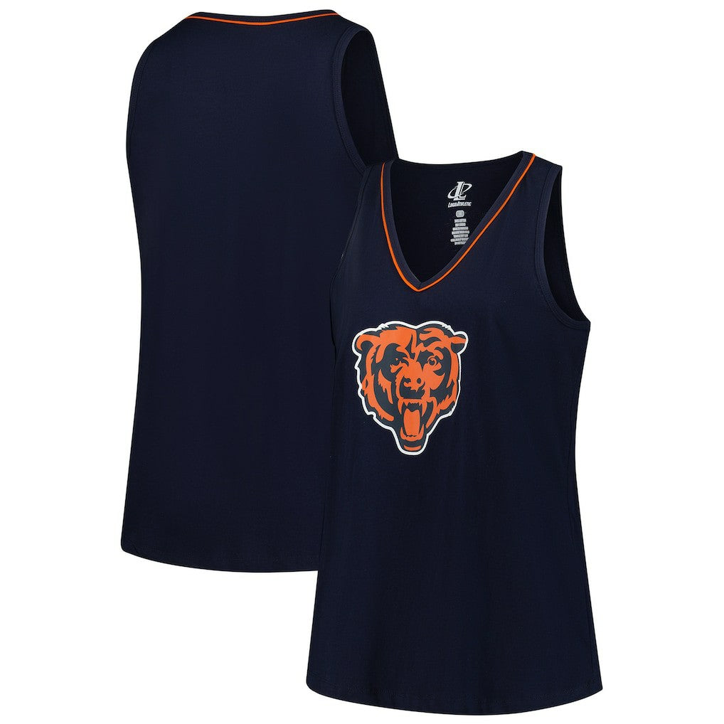 NFL Chicago Bears Logo Athletic Women's Plus Size Stellar Win V-Neck Tank Top
