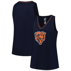 NFL Chicago Bears Logo Athletic Women's Plus Size Stellar Win V-Neck Tank Top