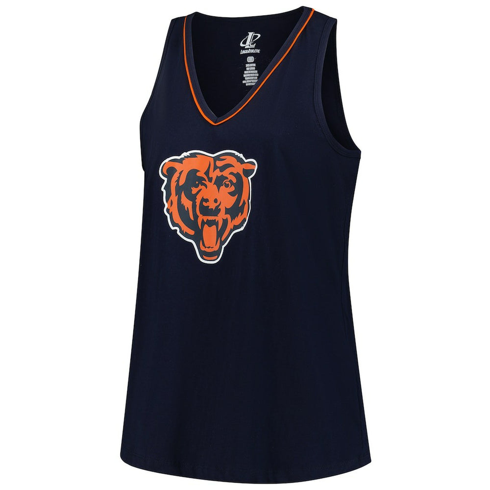 NFL Chicago Bears Logo Athletic Women's Plus Size Stellar Win V-Neck Tank Top
