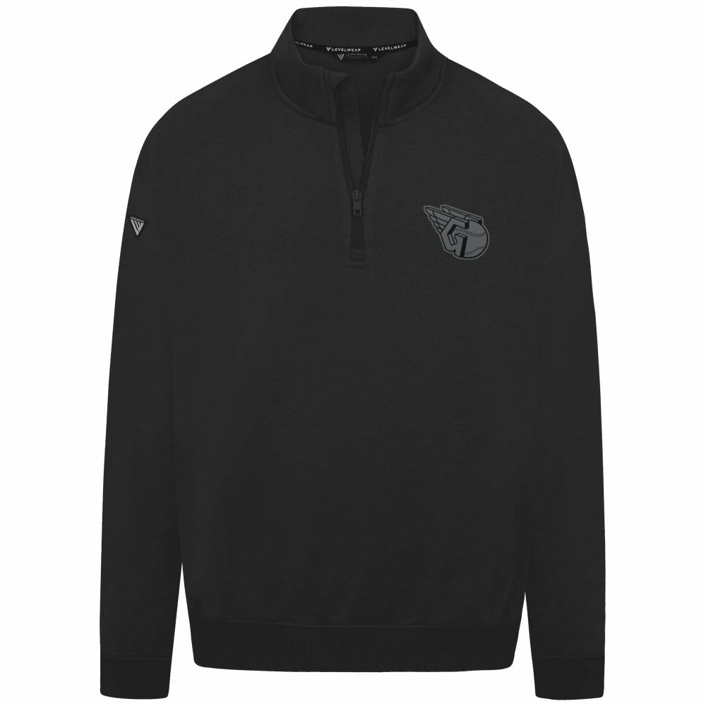 Cleveland Guardians Levelwear Murray Nightfall Quarter-Zip Top - Black