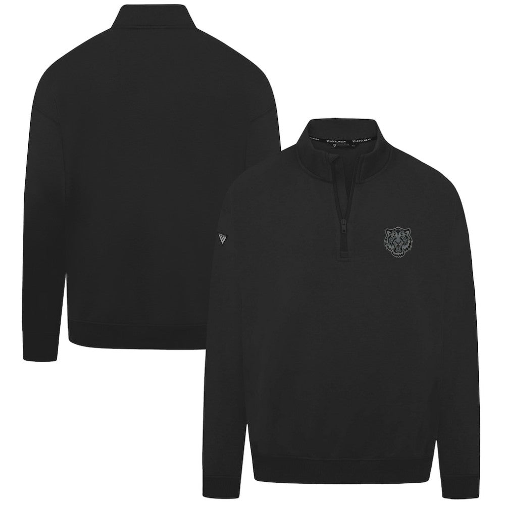 Detroit Tigers Levelwear Murray Nightfall Quarter-Zip Top - Black