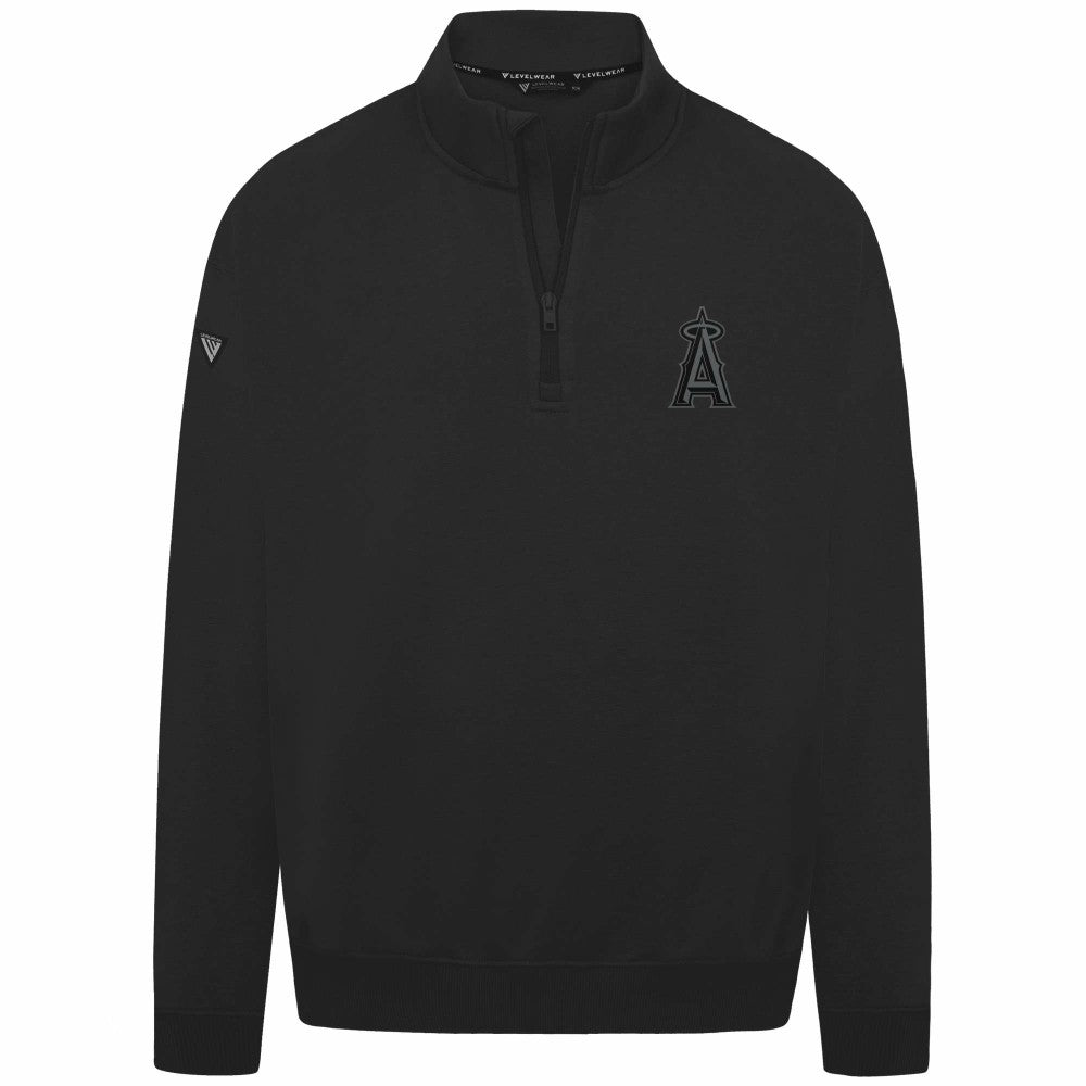 Los Angeles Angels Levelwear Murray Nightfall Quarter-Zip Top - Black