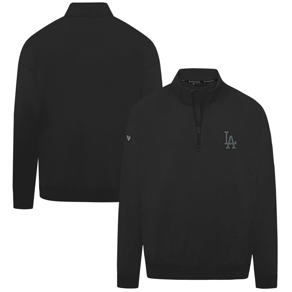 Los Angeles Dodgers Levelwear Murray Nightfall Quarter-Zip Top - Black