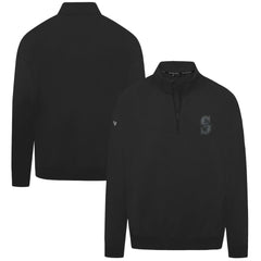Seattle Mariners Levelwear Murray Nightfall Quarter-Zip Top - Black