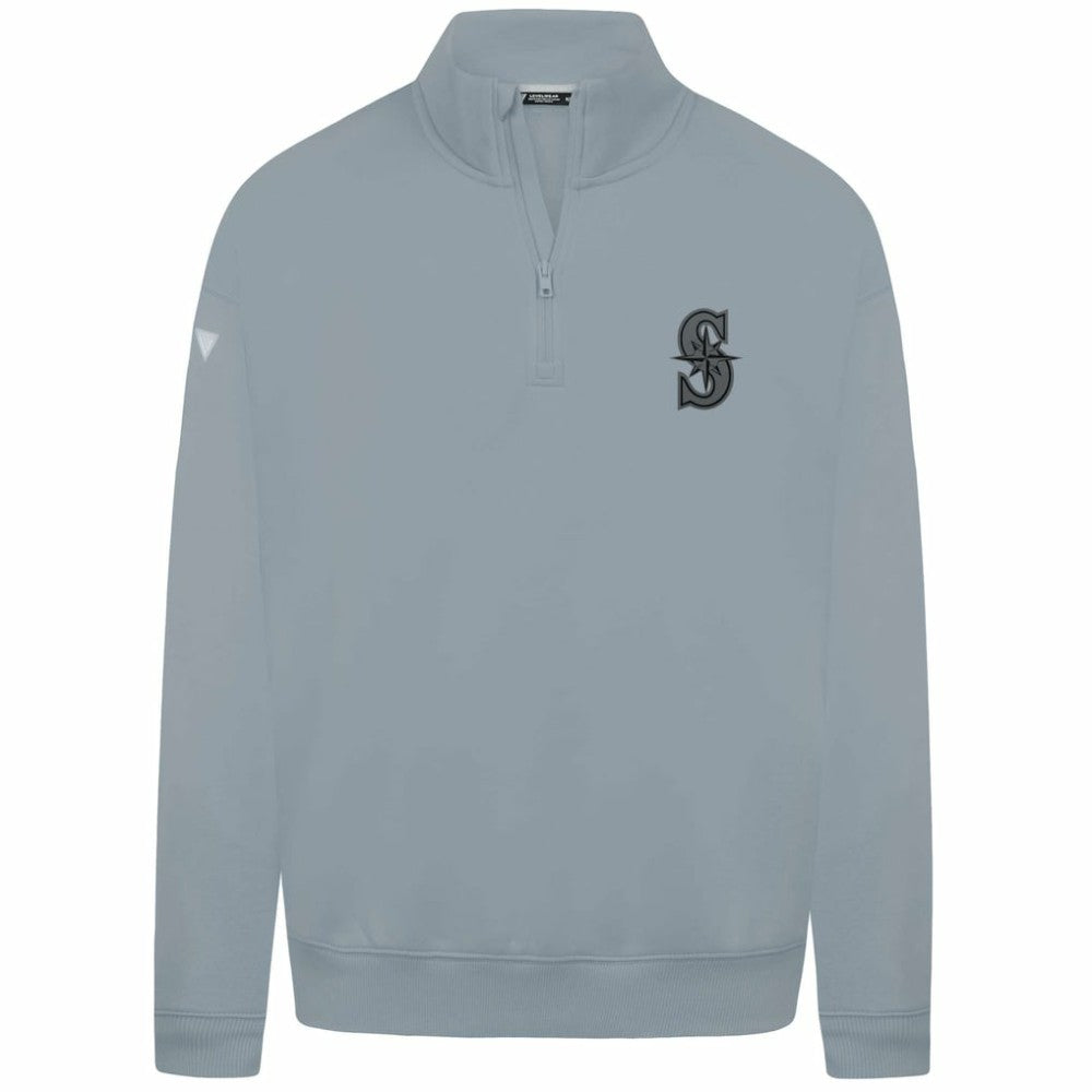Seattle Mariners Levelwear Murray Nightfall Quarter-Zip Top - Gray