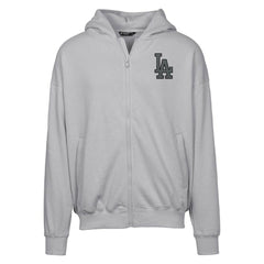 Los Angeles Dodgers Levelwear Uphill Abyssal Full-Zip Hoodie - Gray
