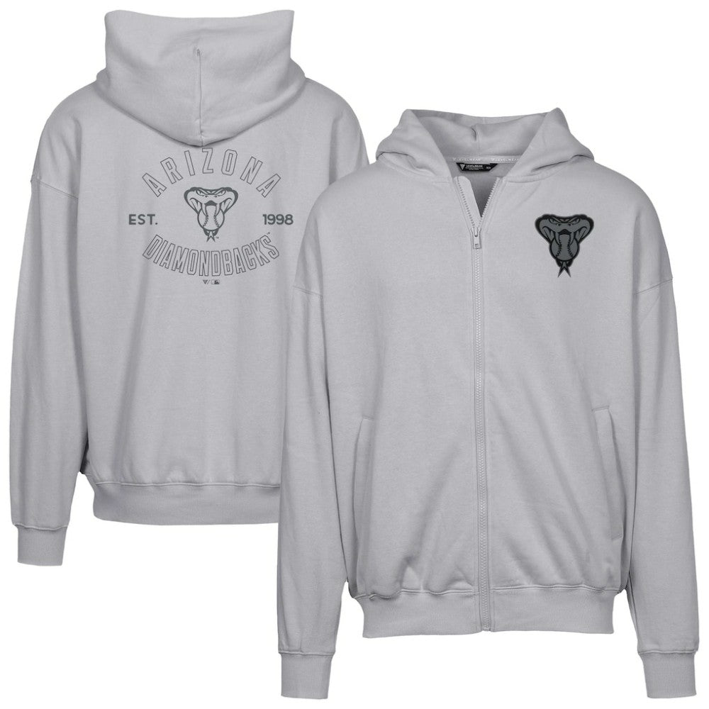 Arizona Diamondbacks Levelwear Uphill Abyssal Full-Zip Hoodie - Gray